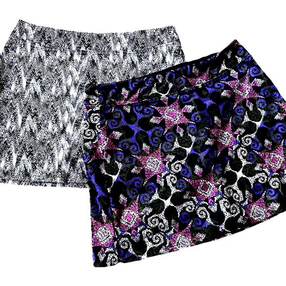 2 * Tennis Skirt Skorts Mini Tranquility Casual Preppy Tennis Athletic Small - Picture 1 of 9